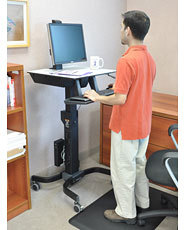 ERGOTRON Workfit-c Sit-stand Workstation For Single Large Display Hd With Mobile Cart Base (black/grey)
