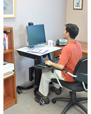 ERGOTRON Workfit-c Sit-stand Workstation For Single Large Display Hd With Mobile Cart Base (black/grey)