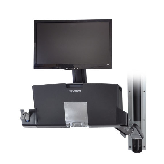 ERGOTRON Keyboard & Monitor Mount - StyleView - wall - 1 monitor - Sit-Stand Combo Arm with Worksurface - Tilt/Pan/Rotate - Up to 24in - Aluminium