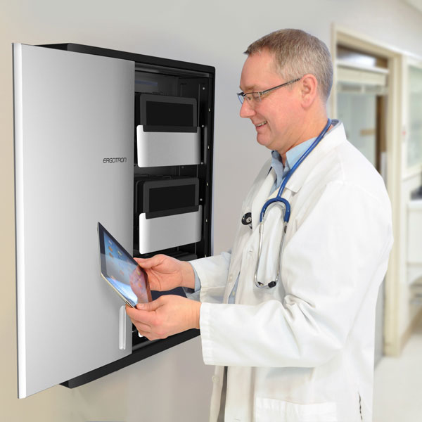 ERGOTRON Zip12 Charging Wall Mount Storage Cabinet (black/silver) Uk / Ie