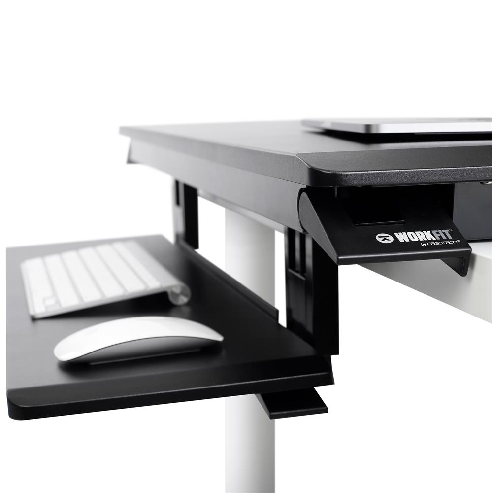 ERGOTRON WorkFit-TX Standing Desk Converter Sit-Stand Desk Workstation - Height-Adjustable Keyboard