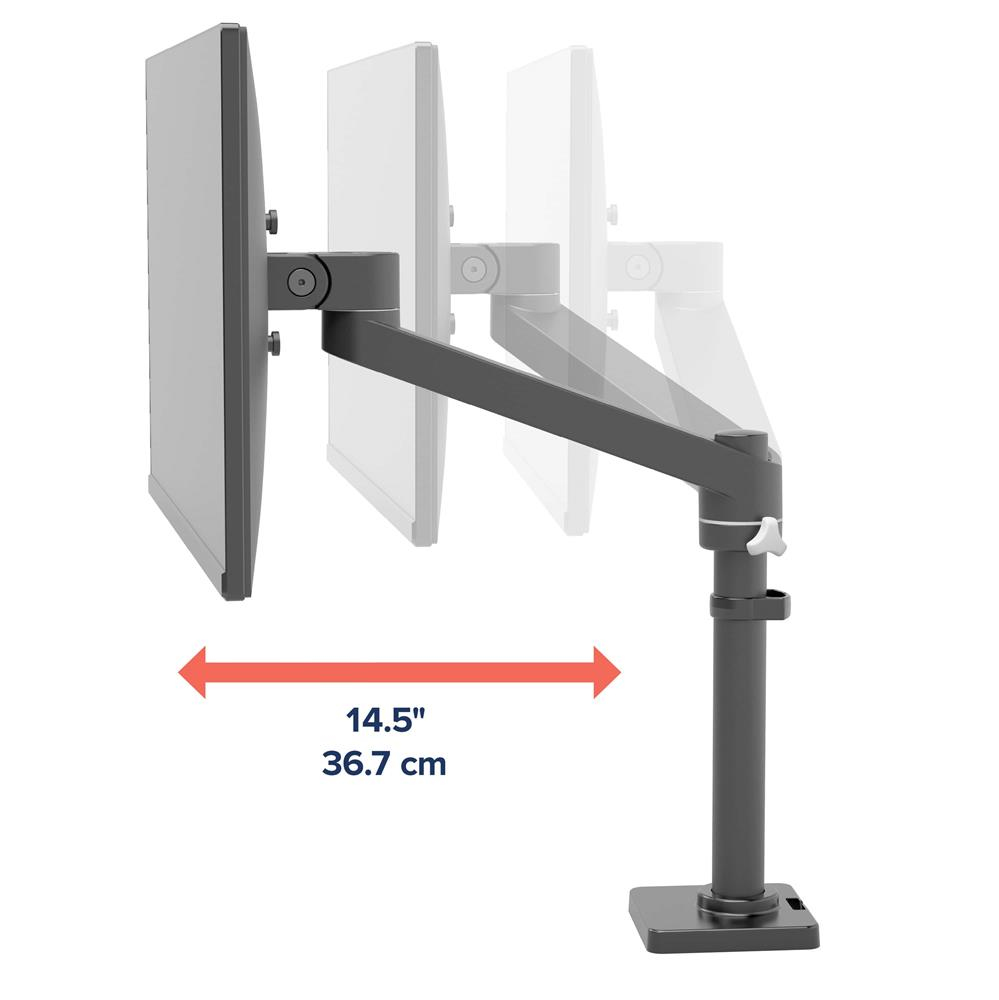 ERGOTRON Monitor Mount - NX - Desk - 1 monitor - Tilt/Pan/Rotate - up to 34in - Black