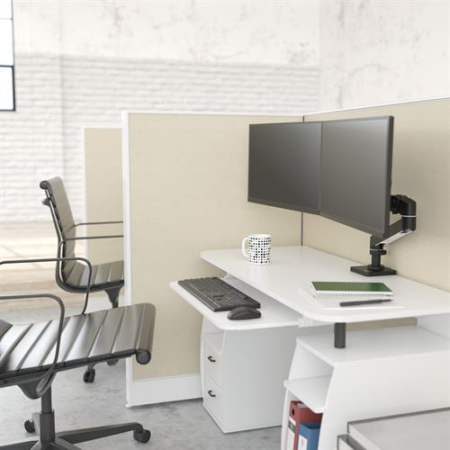 ERGOTRON Monitor Mount - LX Pro Desk Dual Direct Arm - Desk - 2 monitor - Tilt/Pan/Rotate - up to 27in - Black