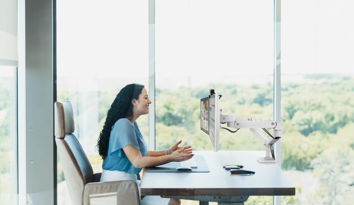ERGOTRON Monitor Mount - LX Pro Dual Side-by-Side Arm - Desk - 2 monitor - Tilt/Pan/Rotate - up to 27in - White