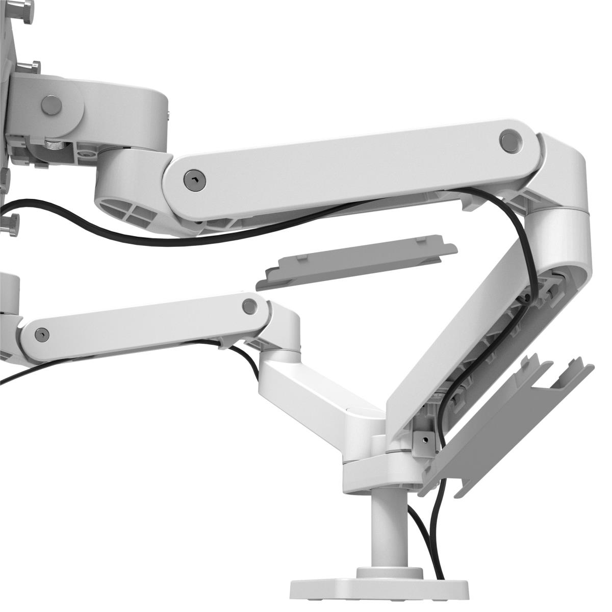 ERGOTRON Monitor Mount - LX Pro Dual Side-by-Side Arm - Desk - 2 monitor - Tilt/Pan/Rotate - up to 27in - White