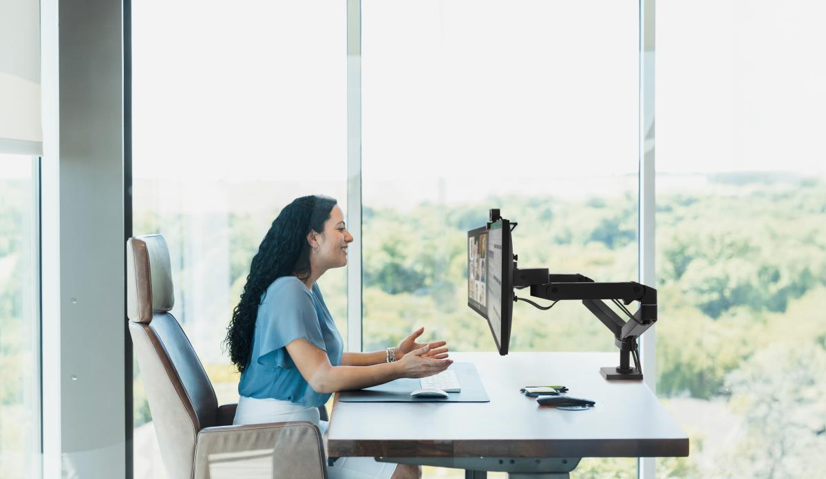 ERGOTRON Monitor Mount - LX Pro Dual Side-by-Side Arm - Desk - 2 monitor - Tilt/Pan/Rotate - up to 27in - Black