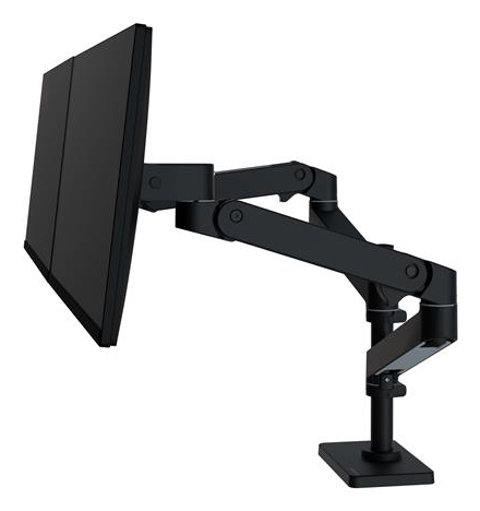 ERGOTRON Monitor Mount - LX Pro Dual Stacking Arm - Desk - 2 monitor - Tilt/Pan/Rotate - up to 27in - Black