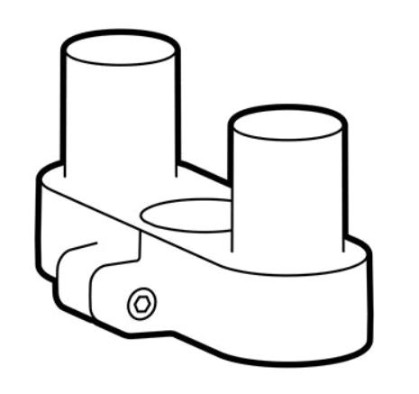 ERGOTRON Accessory - Single To Dual Side-by-side Conversion Kit Lx Pro - White