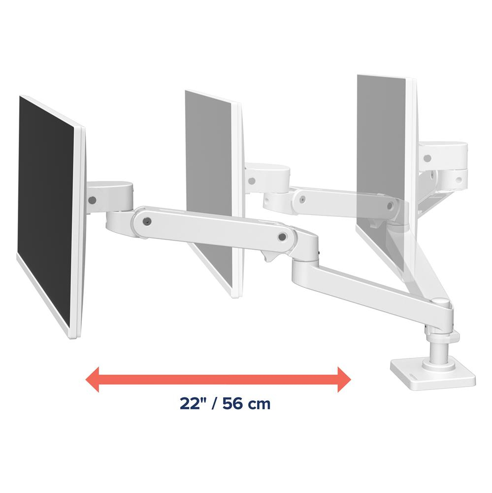 ERGOTRON Monitor Mount - LX Pro - Desk - 1 monitor - Tilt/Pan/Rotate - up to 34in - C-Clamp - White