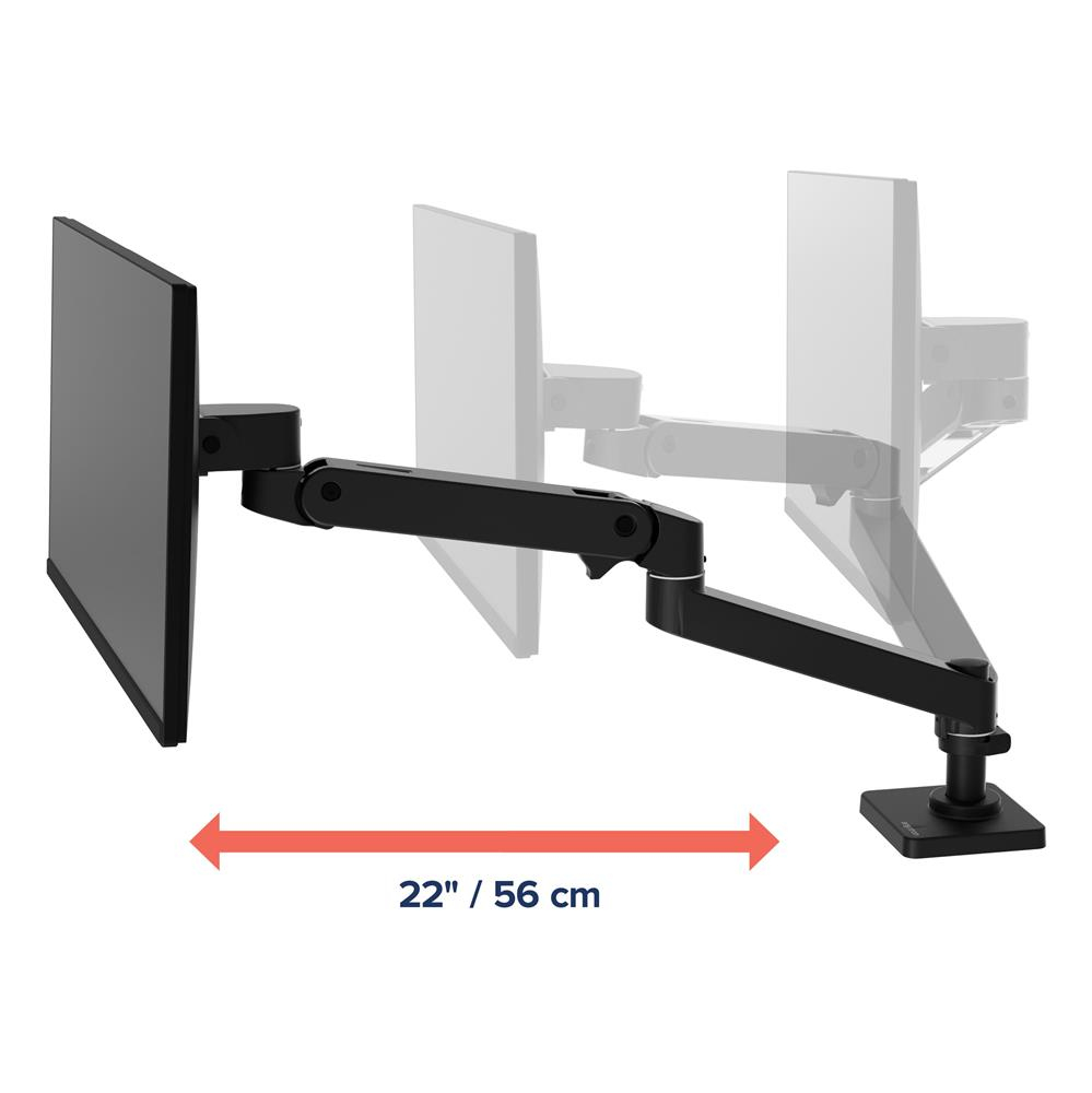 ERGOTRON Monitor Mount - LX Pro - Desk - 1 monitor - Tilt/Pan/Rotate - up to 34in - C-Clamp - Black