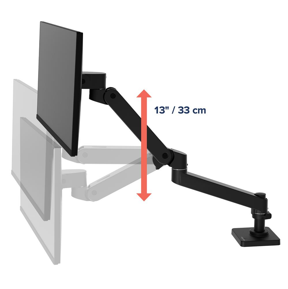 ERGOTRON Monitor Mount - LX Pro - Desk - 1 monitor - Tilt/Pan/Rotate - up to 34in - C-Clamp - Black