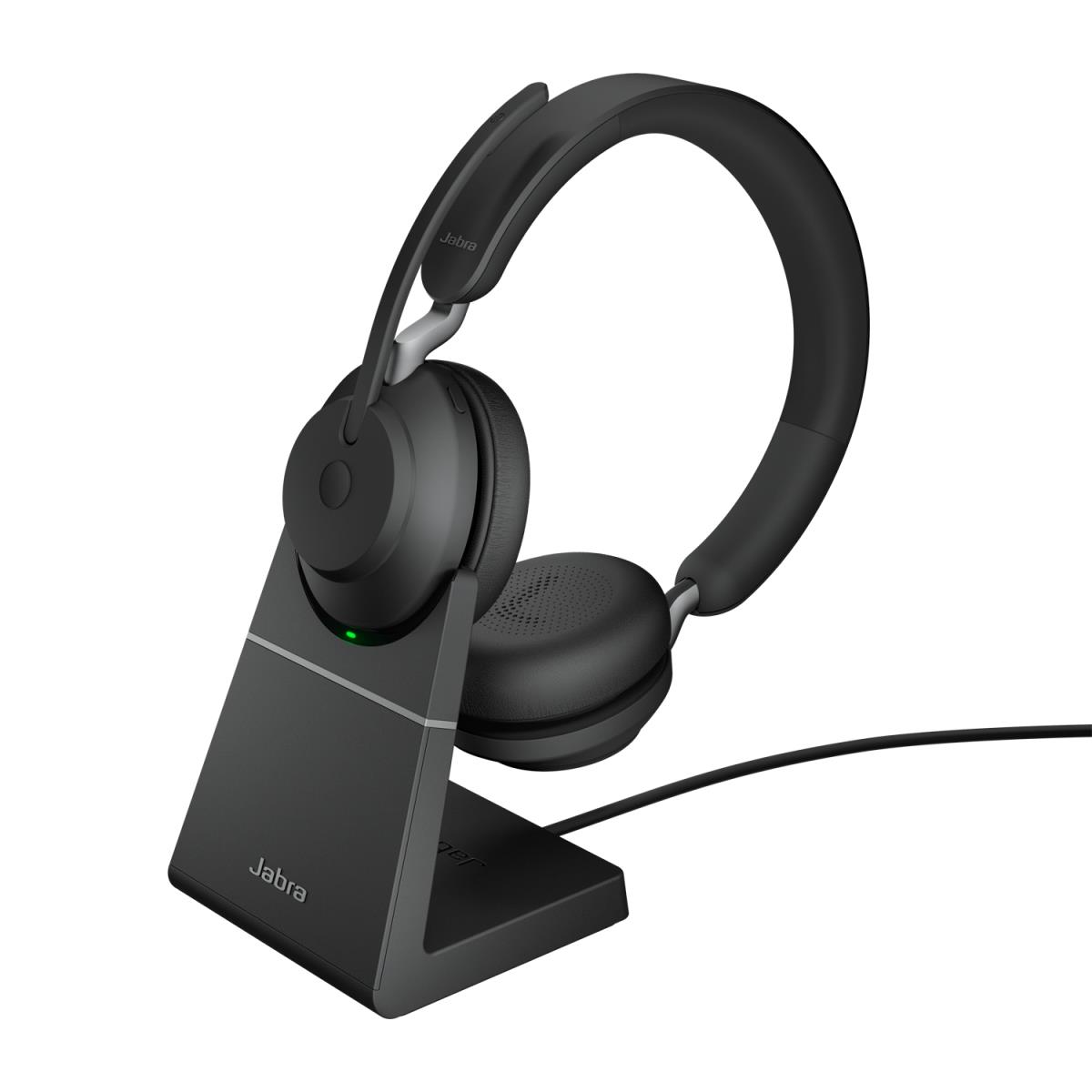 JABRA Headset Evolve2 65 UC - Stereo - USB-A / BT - Black - with Desk Stand