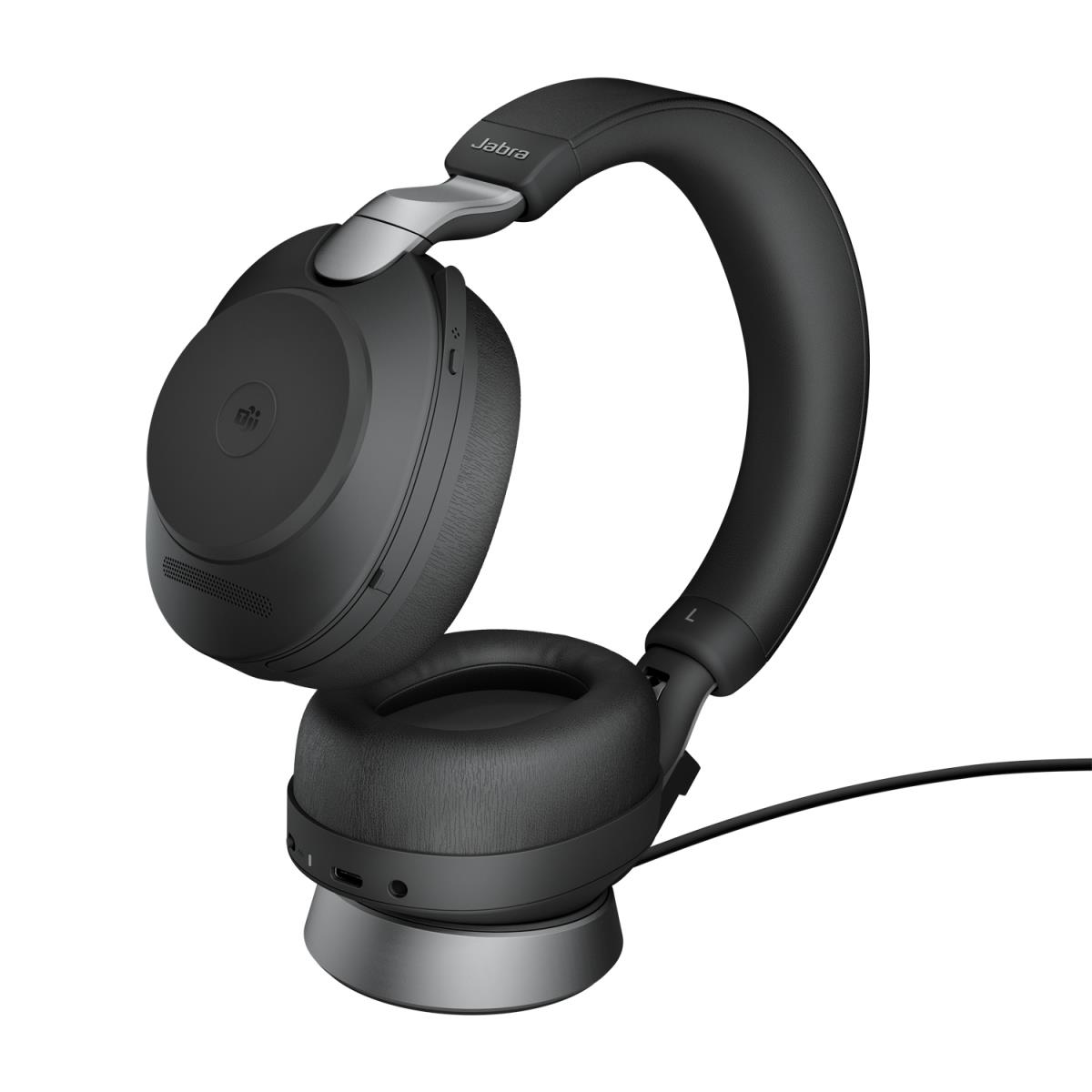 JABRA Headset Evolve2 85 MS - Stereo - USB-A / BT / 3.5mm - Black - with Desk Stand