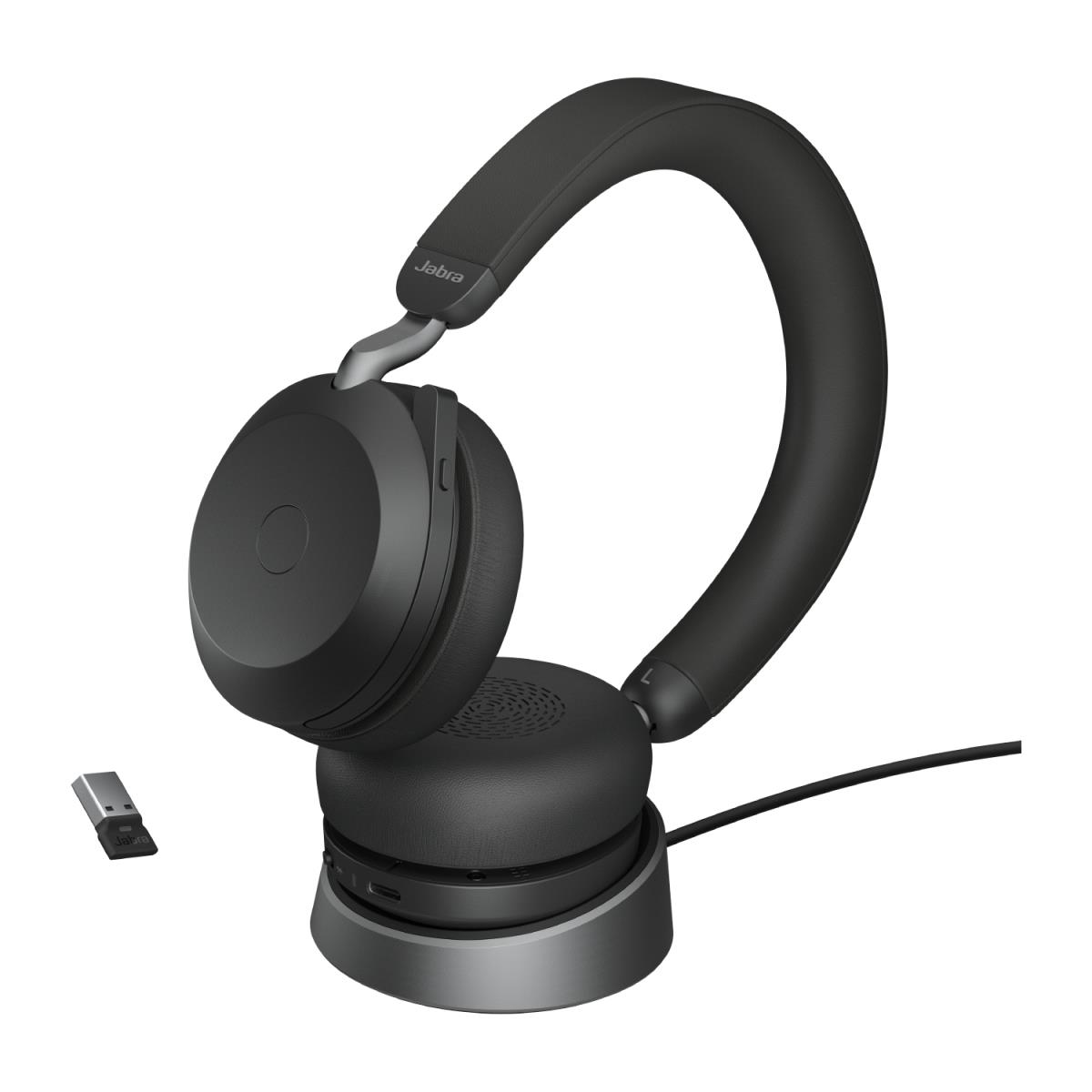 JABRA Headset Evolve2 75 UC - Stereo - USB-A / BT - Charging Stand - Black