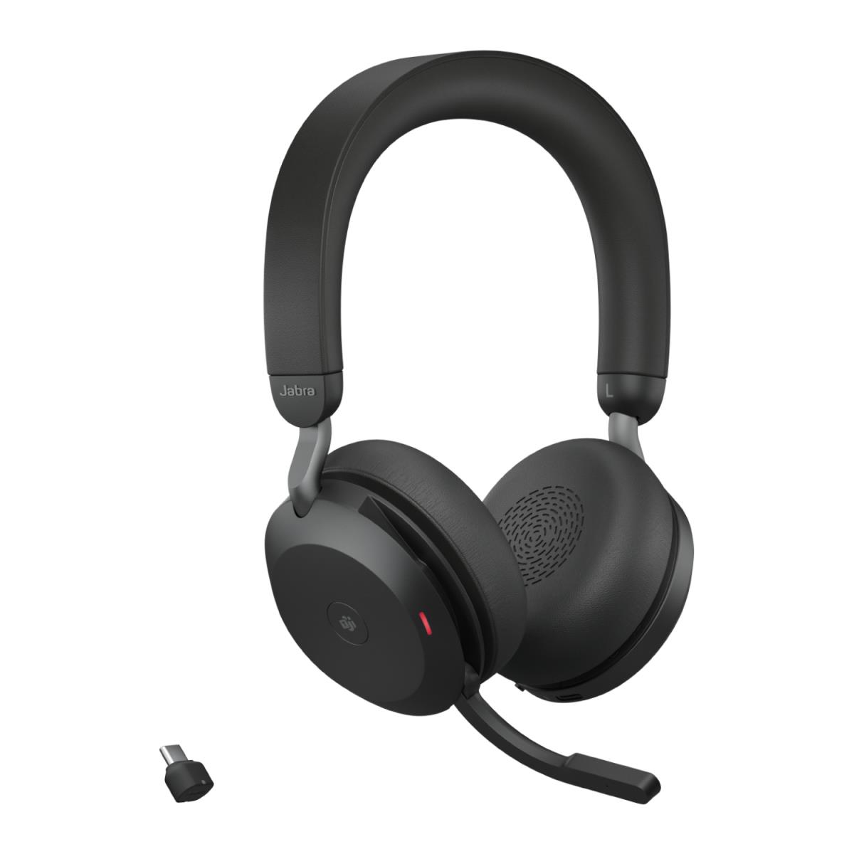JABRA Headset Evolve2 75 MS - Stereo - USB-C / BT - Charging Stand - Black