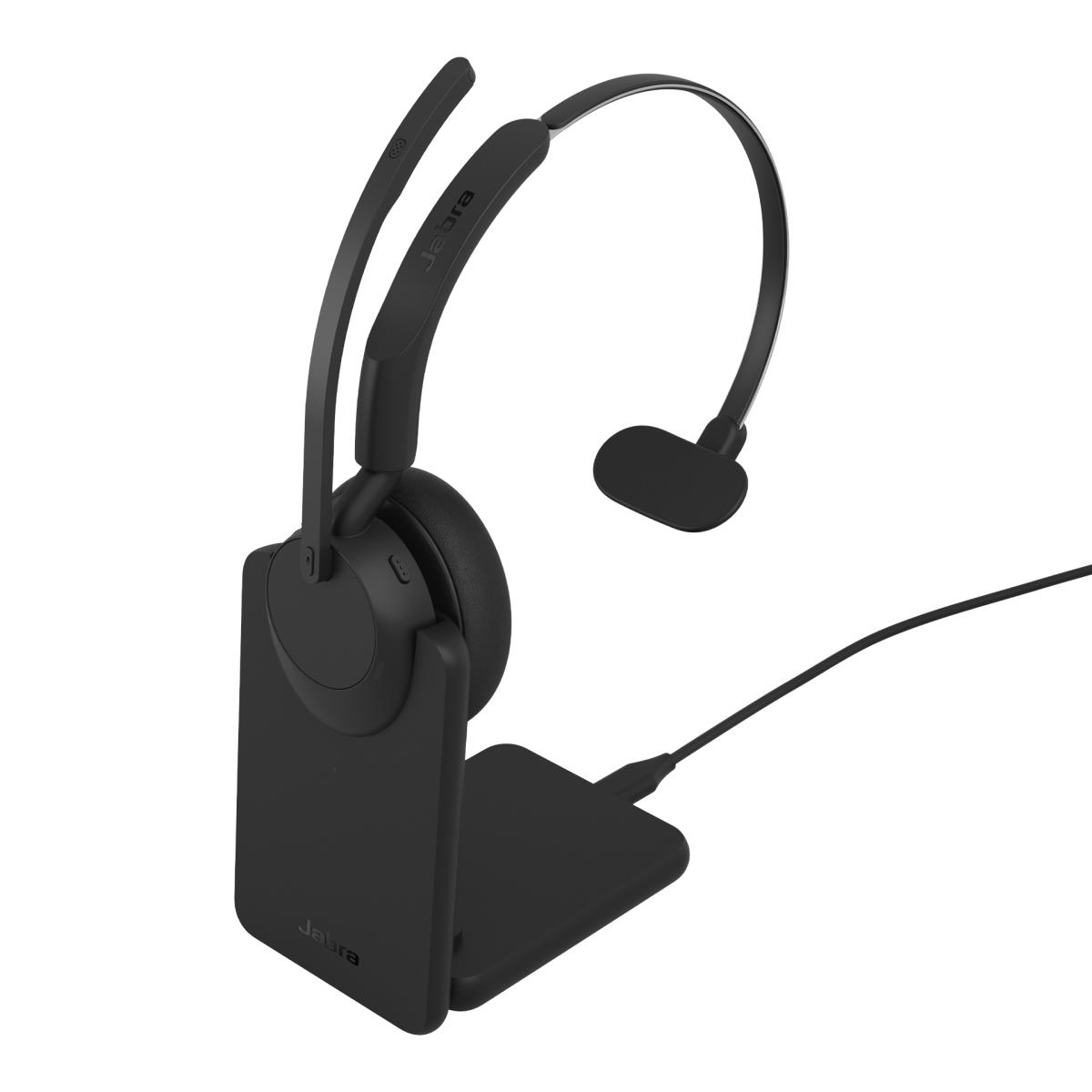 JABRA Headset Evolve3 45 UC - Mono - Bluetooth - Link 390a - Charging Stand