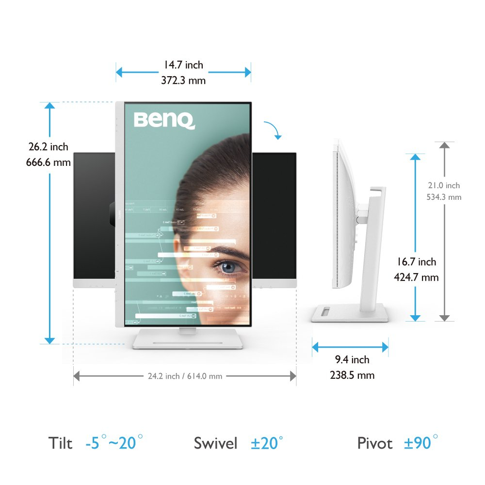 BENQ Desktop Monitor - Gw3290qt - 27in - 2560x1440 (qhd) - White