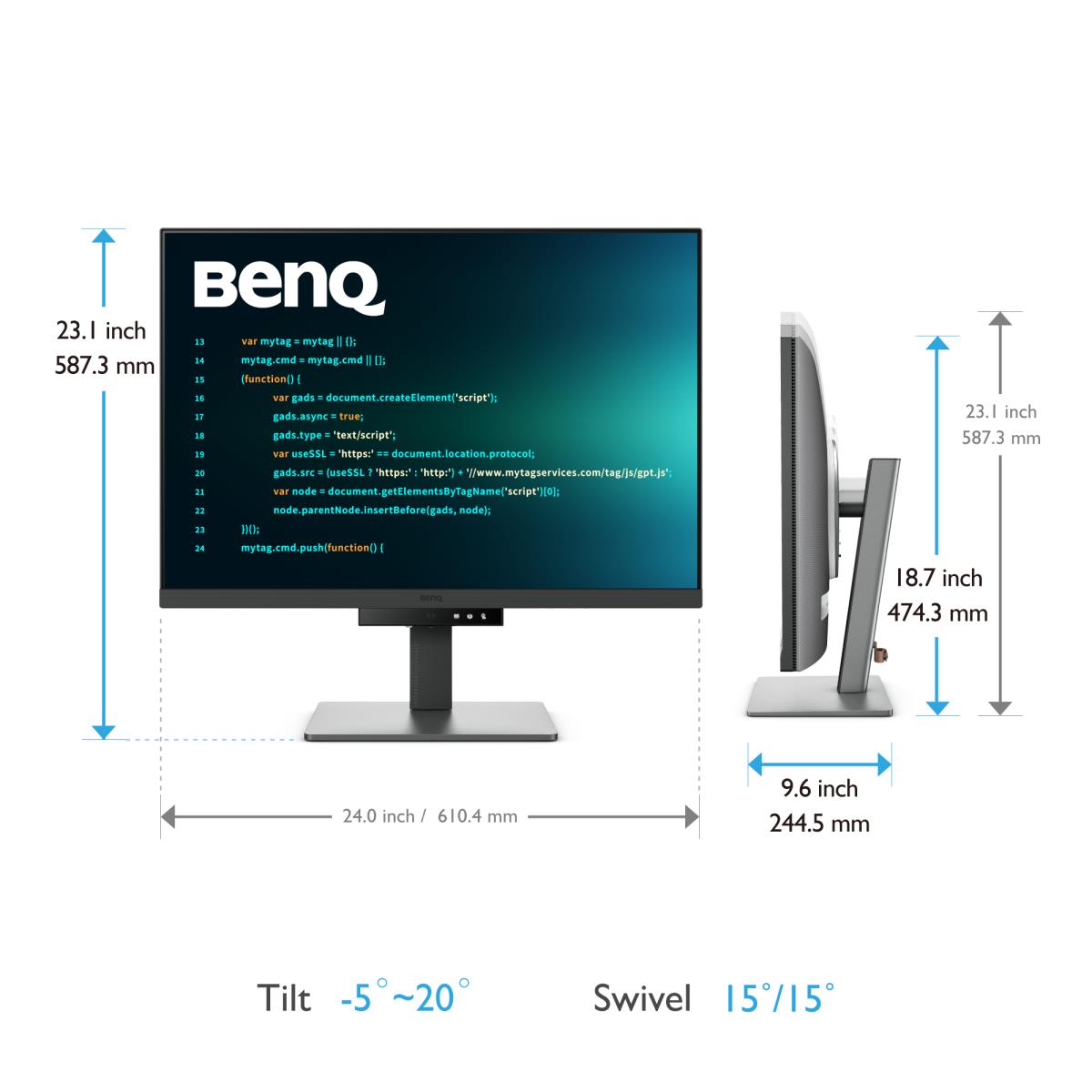 BENQ Desktop Monitor - Rd280u - 28in - 3840x2160 (4k/ Uhd)