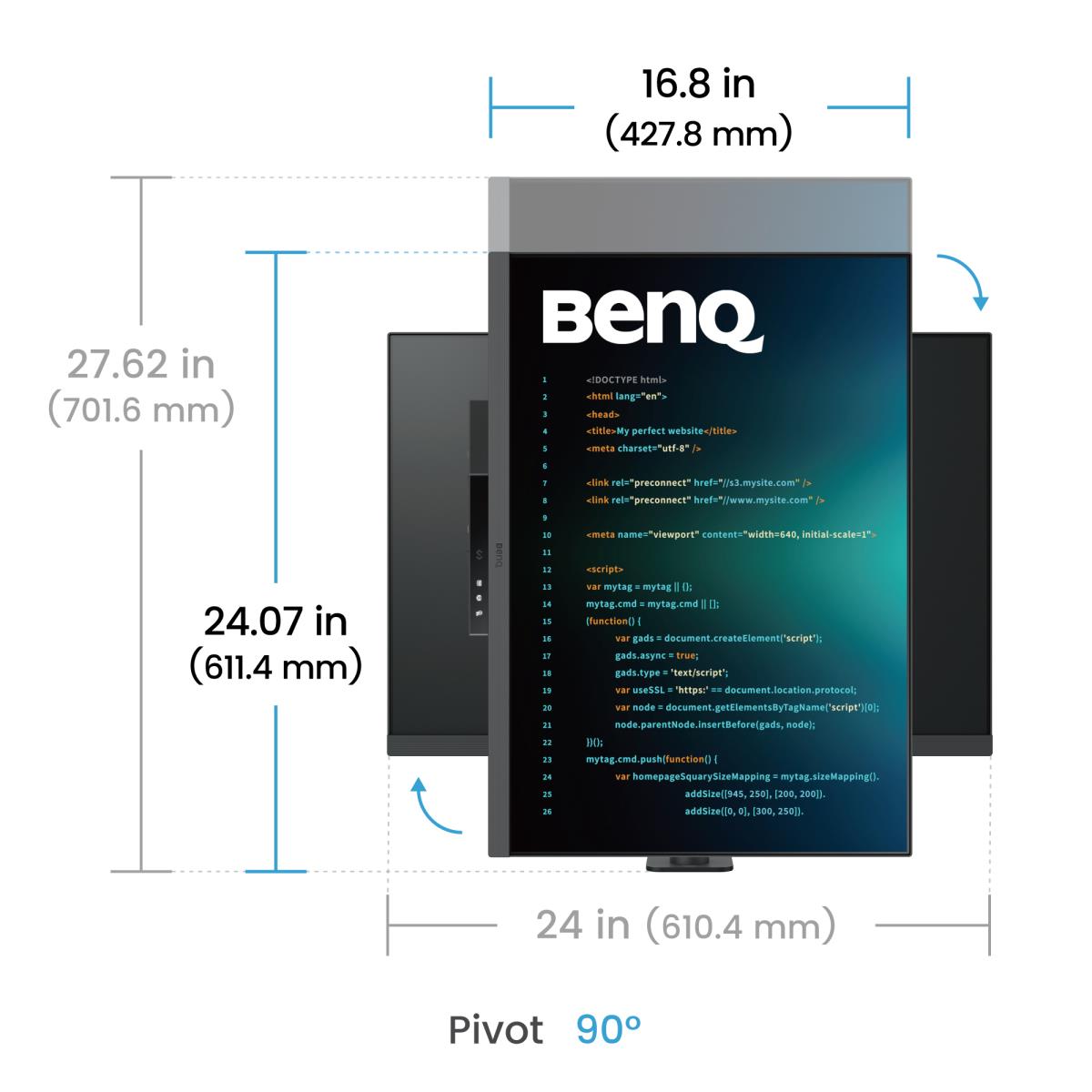 BENQ Desktop Monitor - Rd280ua - 28in - 3840x2560 (4k/uhd) - Black