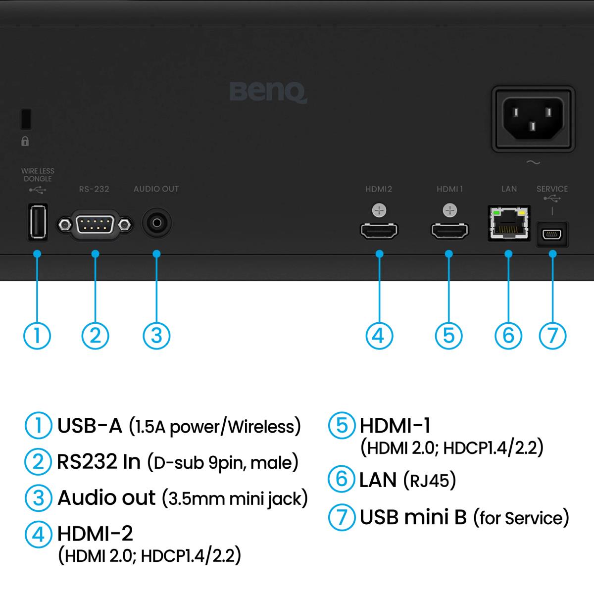 BENQ Ah500st - Dlp Projector - Laser - 4000lm - 1920x1080 (full Hd) - Black