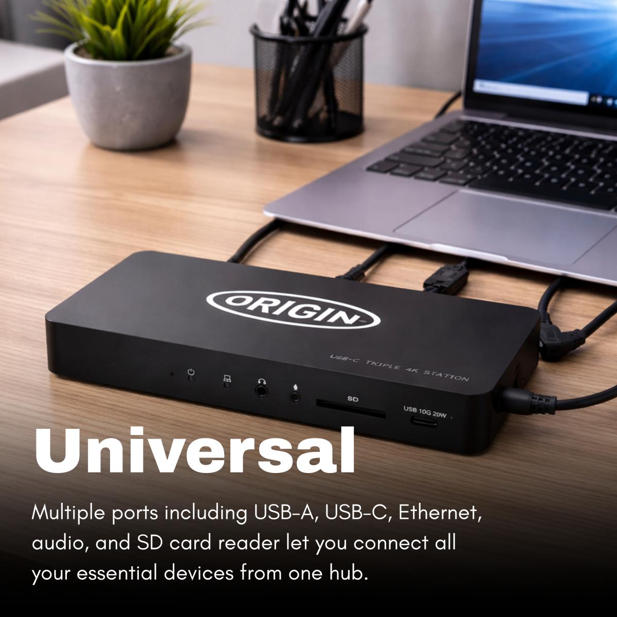 ORIGIN STORAGE Docking Station - Dual Display - USB-c 2.1ch