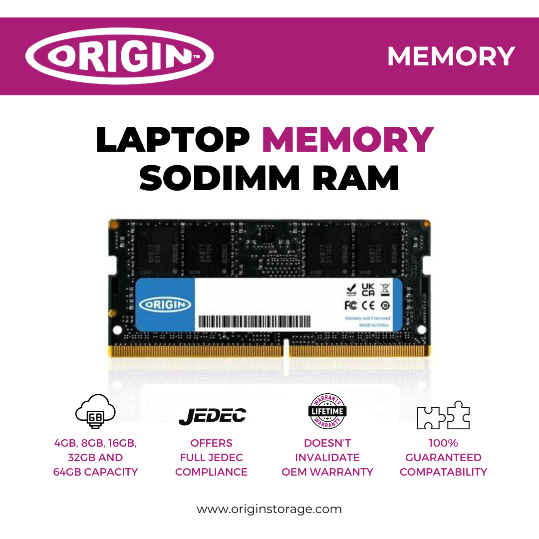 ORIGIN STORAGE Memory 32GB Ddr4 SoDIMM 2666MHz 2rx8 Non ECC (om32g42666so2rx8ne12)