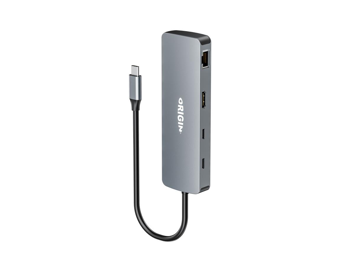 ORIGIN STORAGE Travel Dock 9-in-1 - USB-c - 4k - Black