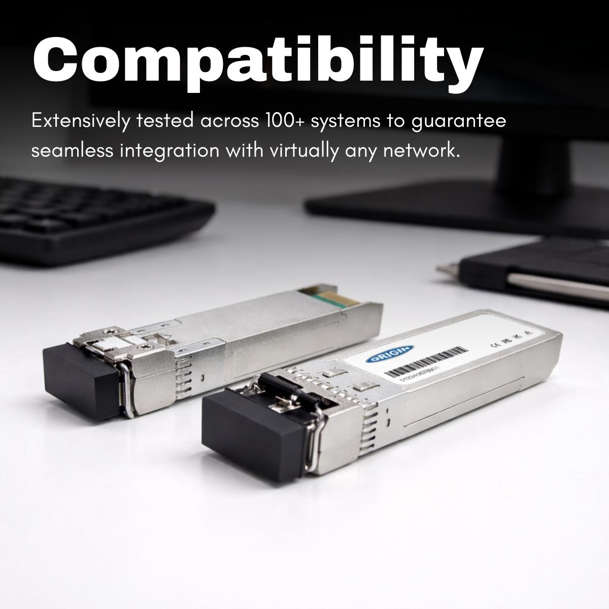 ORIGIN STORAGE Transceiver Ubiquiti Compatible 2 x SFP 1000Base-SX (850nm MMF 550m LC DOM)