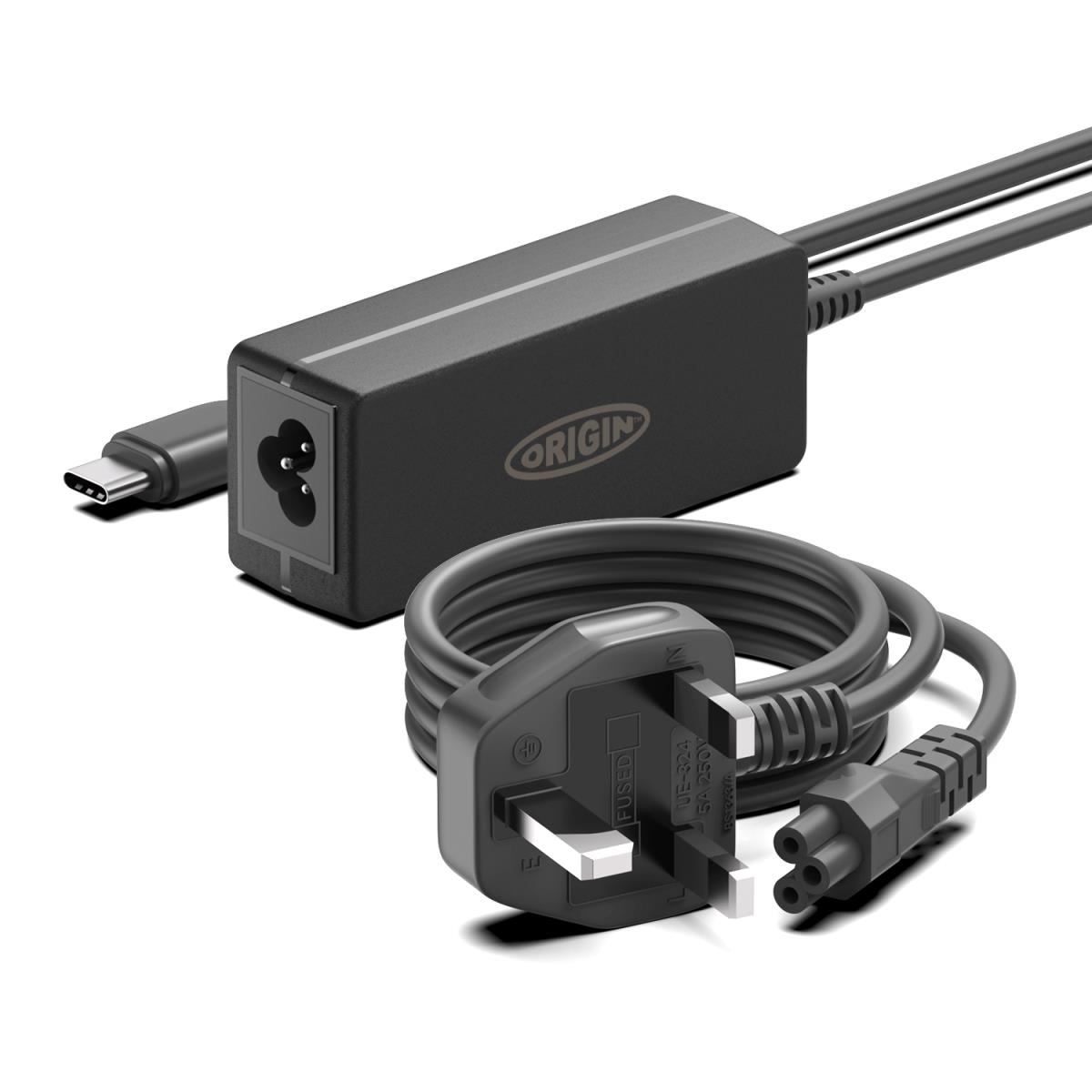 ORIGIN STORAGE Adapter 65w USB-c With Uk Cable
