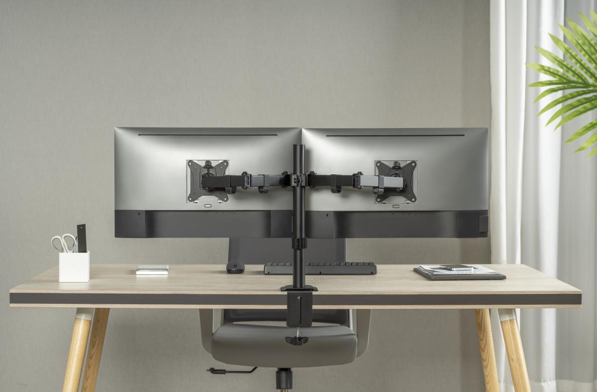 ORIGIN STORAGE Gas Spring Dual Monitor Arm With Vesa 75x75 And 100x100