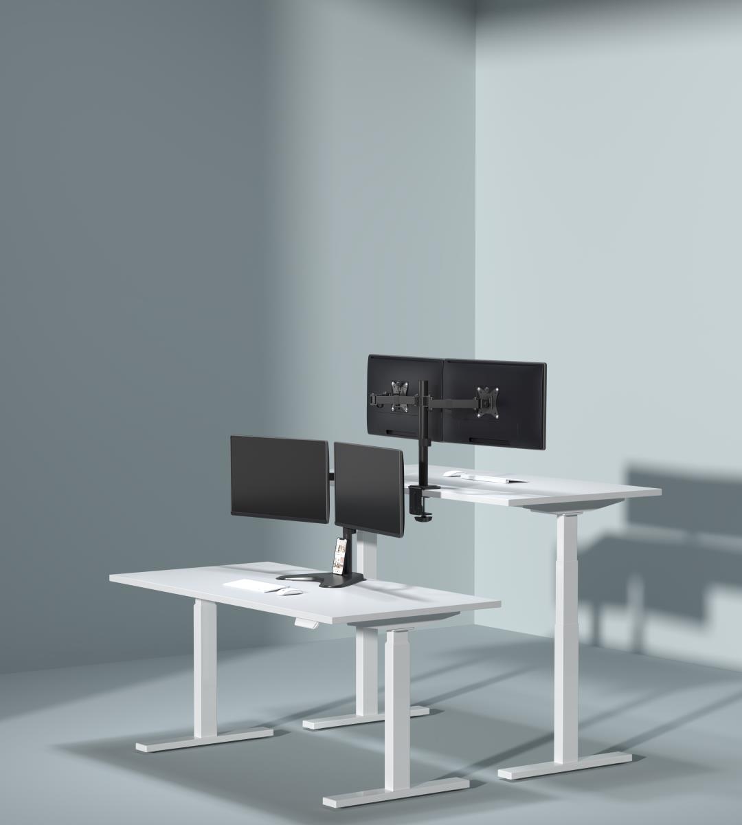 ORIGIN STORAGE Gas Spring Dual Monitor Arm With Vesa 75x75 And 100x100