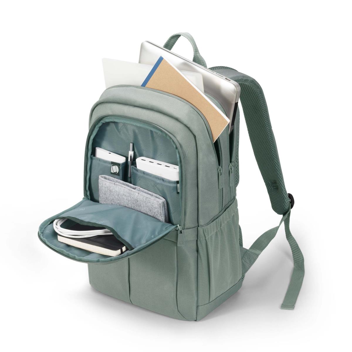 DICOTA Eco Backpack Scale - 13-15.6in Notebook Backpack - Greu / 600d Recycled Pet (d31733-rpet)
