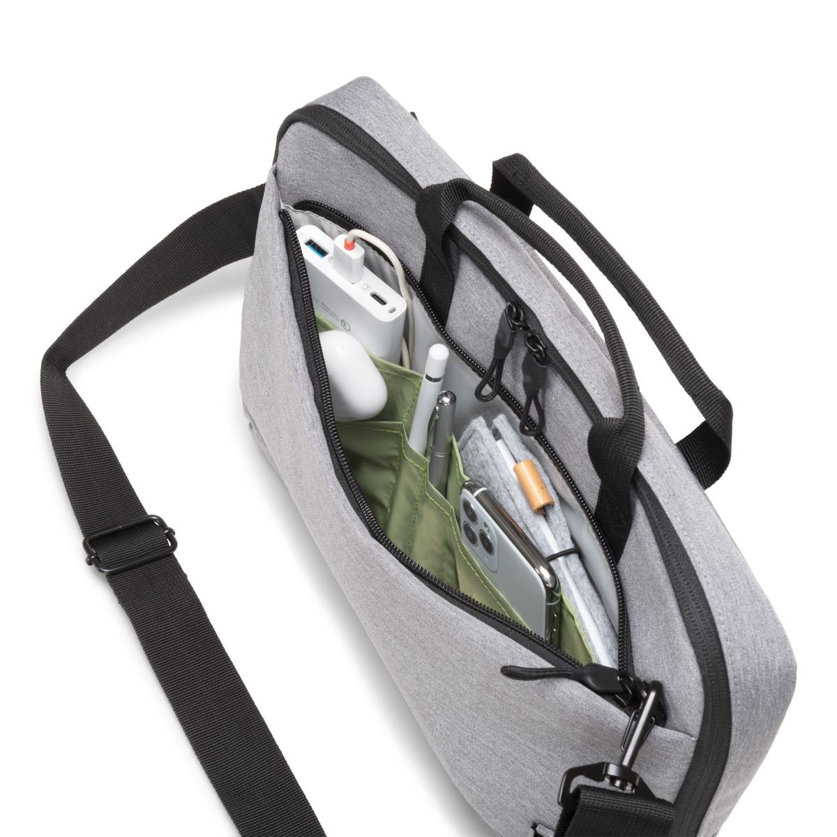 DICOTA Slim Eco Motion - 14-15.6in Notebook Case - Light Grey / 600d Rpe Polyester