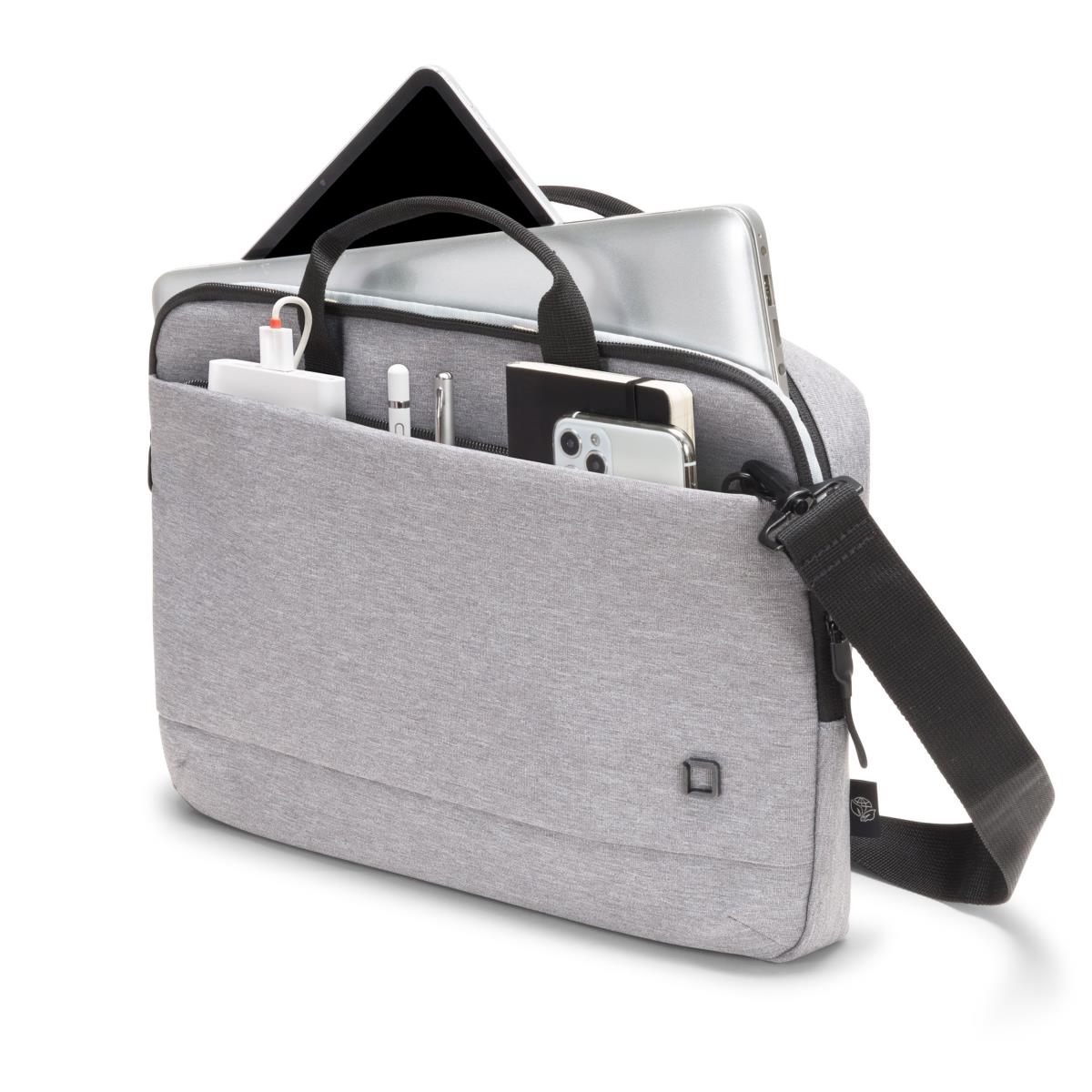 DICOTA Slim Eco Motion - 14-15.6in Notebook Case - Light Grey / 600d Rpe Polyester