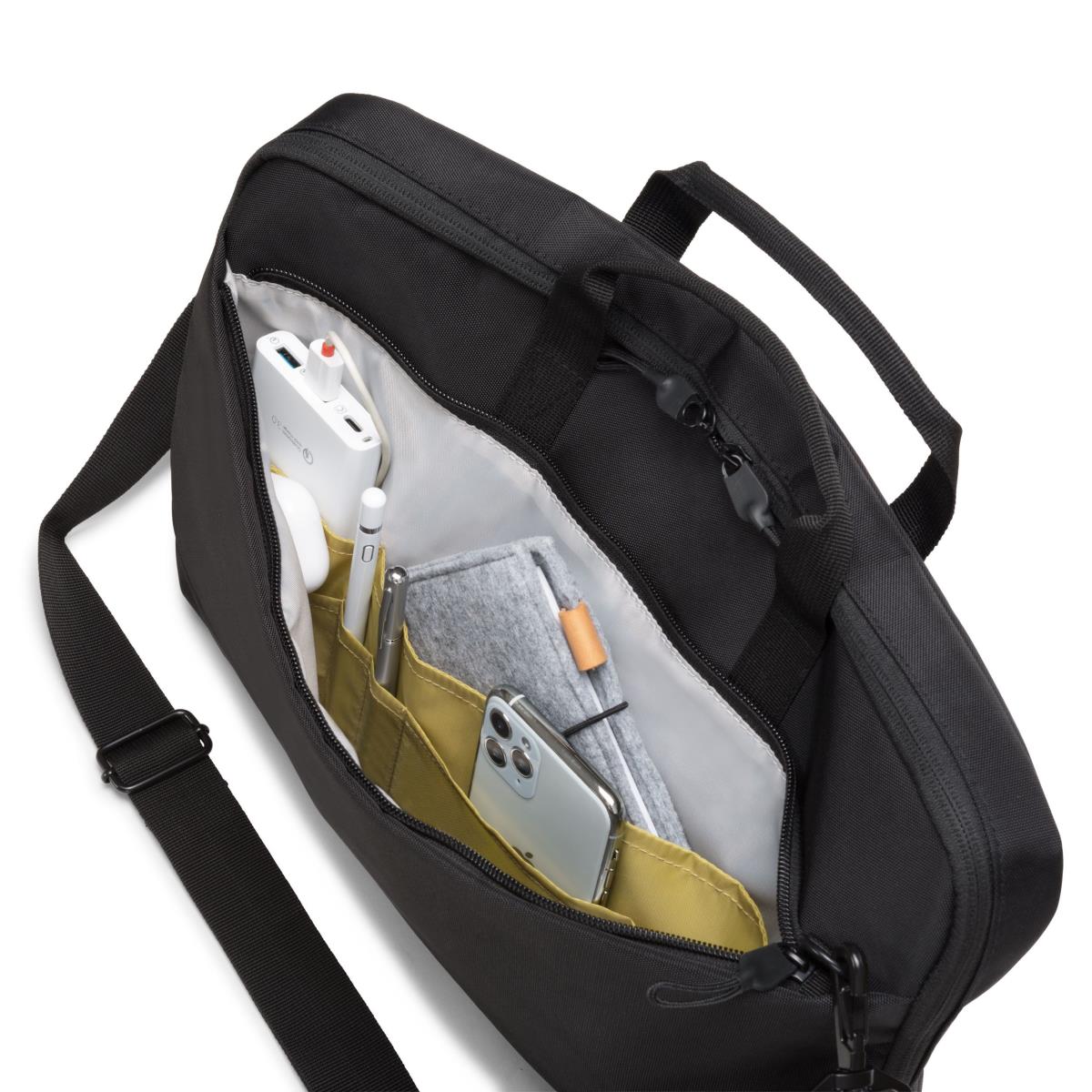 DICOTA Slim Eco Motion - 14-15.6in Notebook Case - Black / 600d Rpe Polyester
