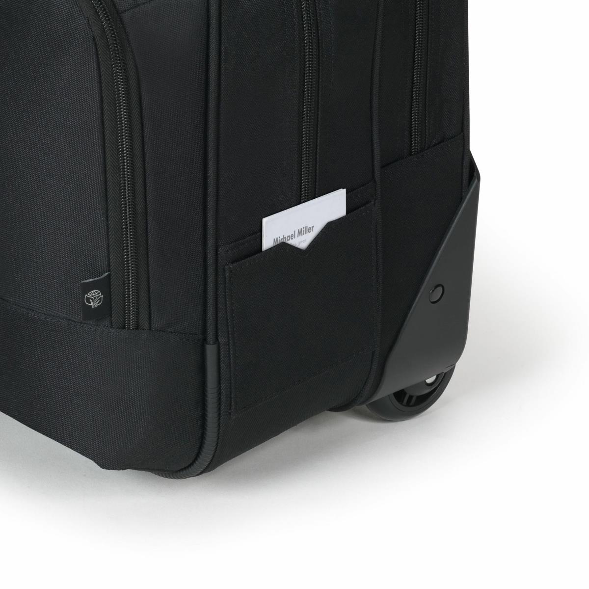 DICOTA Roller Eco Top Traveller Base - 13-16in Notebook Case - Black - 600d Recycled Pet