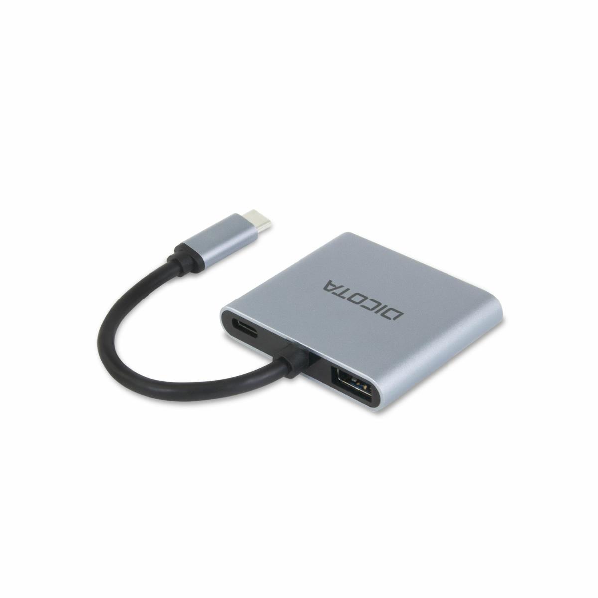 DICOTA USB-c Portable 4-in-1 Mini Docking Station 4k Hdmi Pd 100w