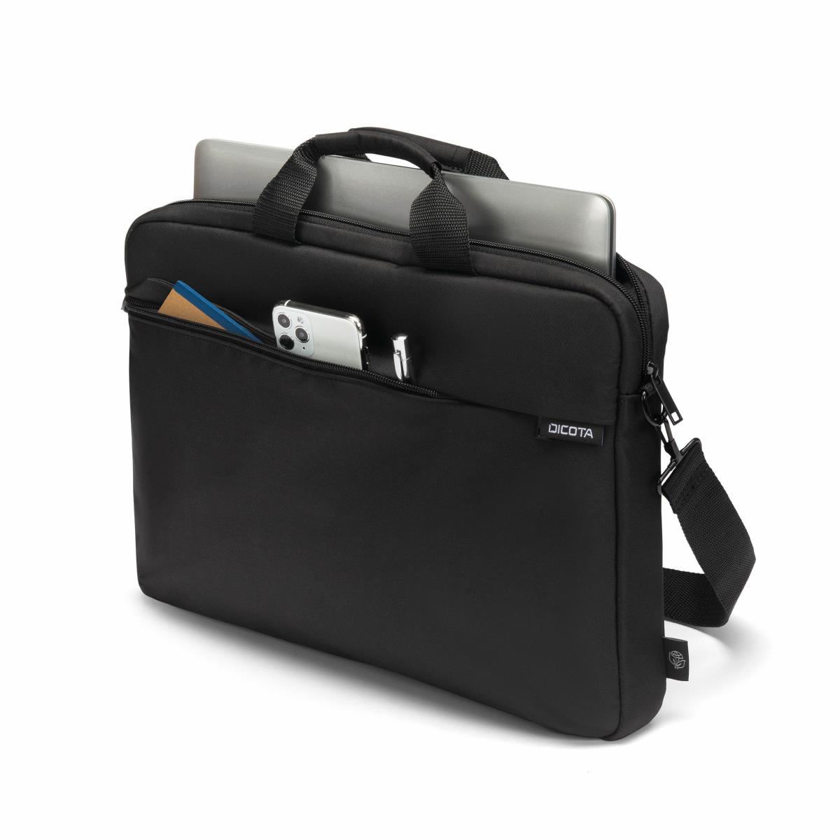 DICOTA Slim Case One - 13-14.1in Notebook Case - Black / 300d Recycled Pet Polyester