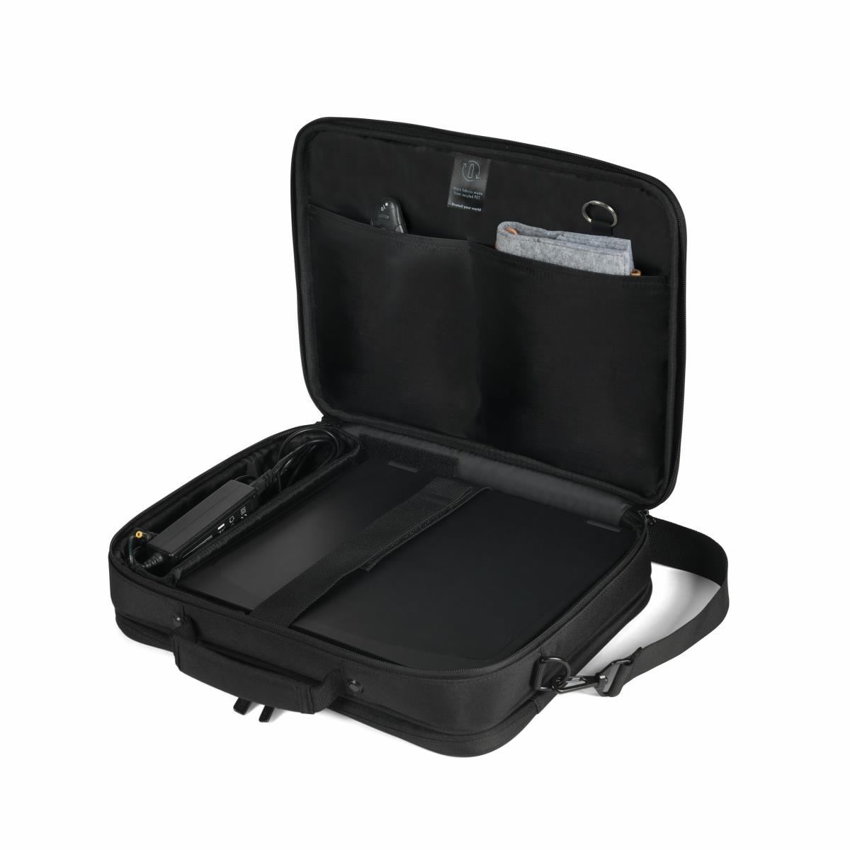 DICOTA Eco Multi Core - 13-14.1in Notebook Bag - Black / 300d 100% Recycled Pet Polyester