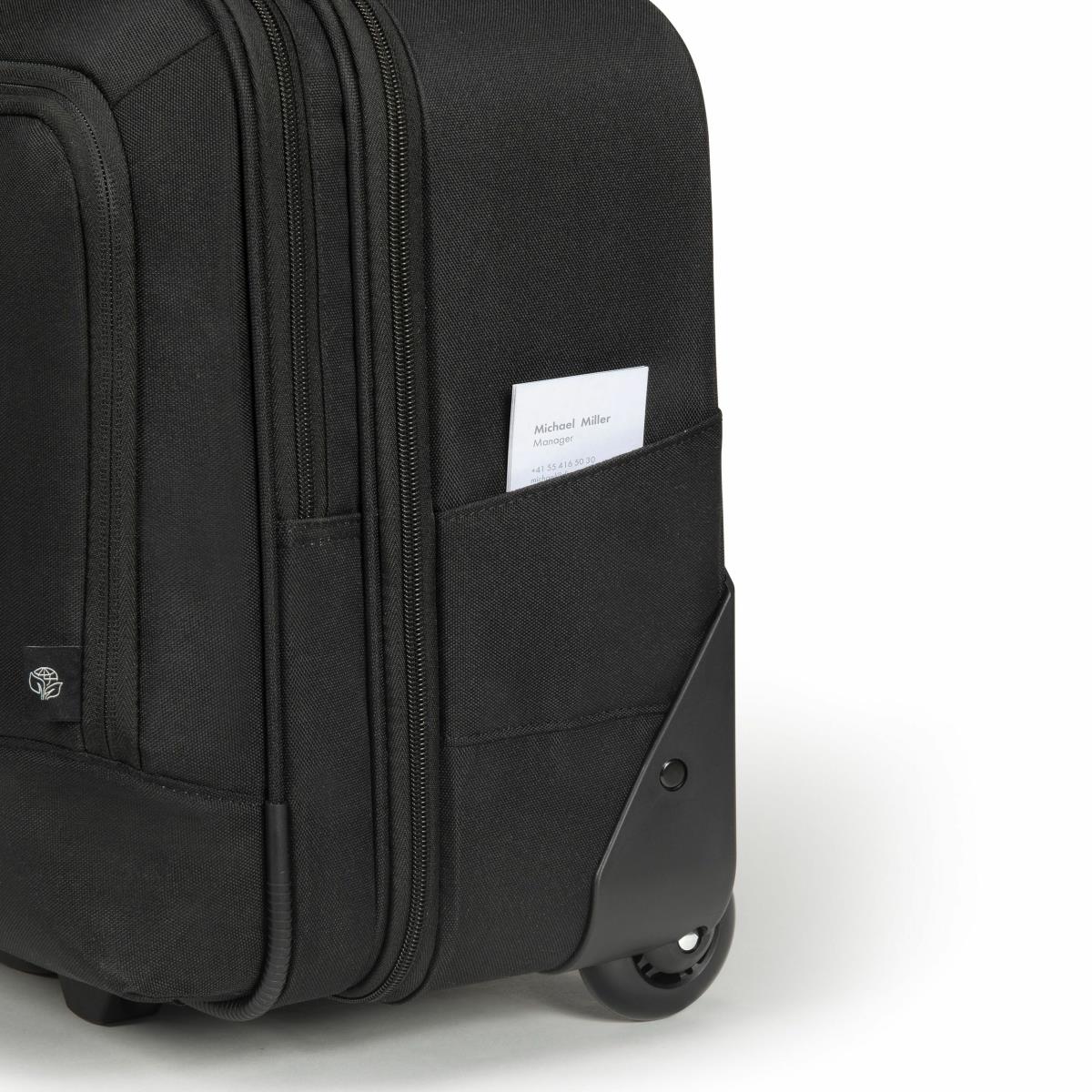 DICOTA Roller Multi Eco Base - 15-17.3in Notebook Backpack - Black / 600d Recycled Pet Polyester