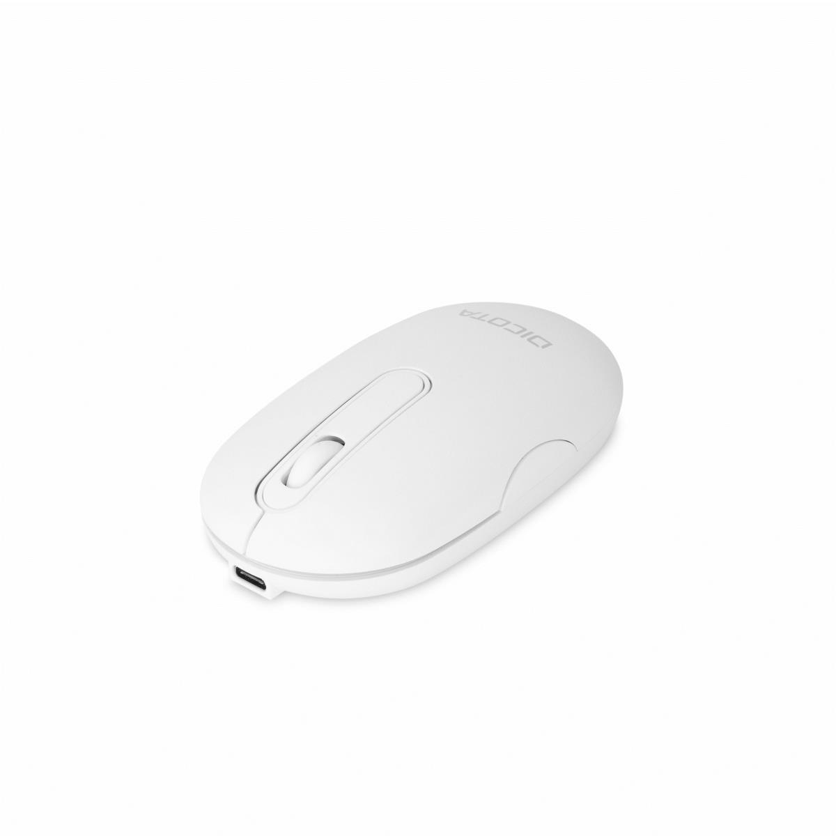 DICOTA Wireless Mouse Bluetooth 2.4g White
