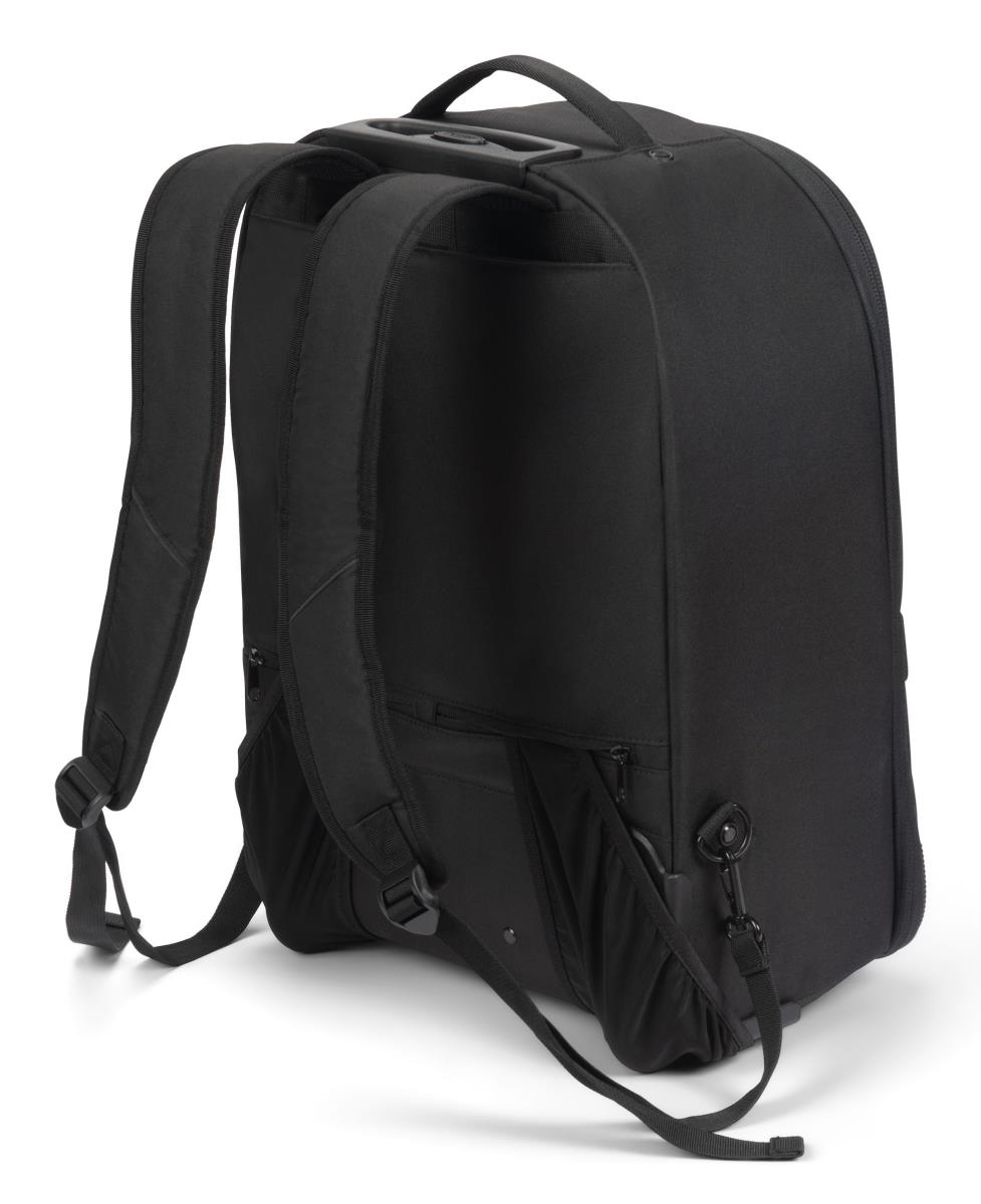 DICOTA Backpack Roller Eco Core - 14-16in Notebook Backpack - Black / 300d 100% Recycled Pet Polyester