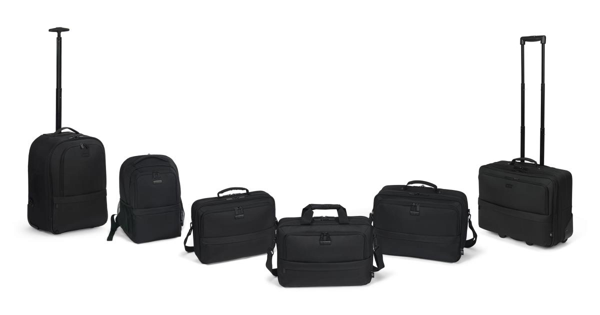 DICOTA Backpack Roller Eco Core - 14-16in Notebook Backpack - Black / 300d 100% Recycled Pet Polyester