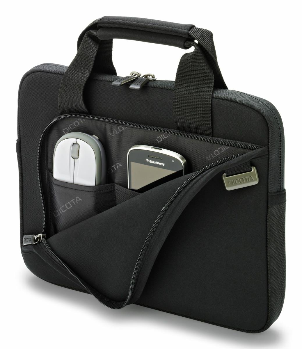 DICOTA Smart Skin - 12-12.5in Notebook Sleeve - Black / Neoprene With 100% Recycled Surface Fabric