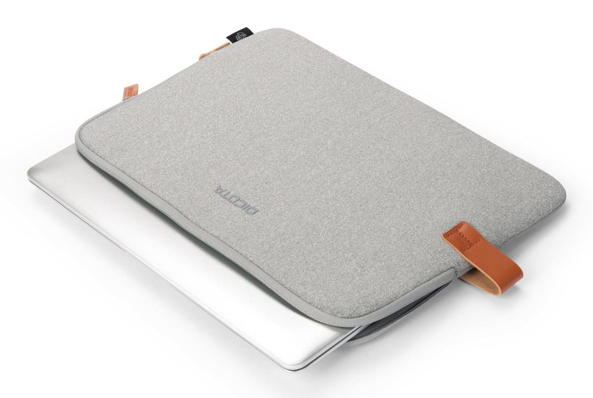 DICOTA Skin Urban - 15in MacBook Sleeve - Grey / Recycled Polyester Neoprene Fabric