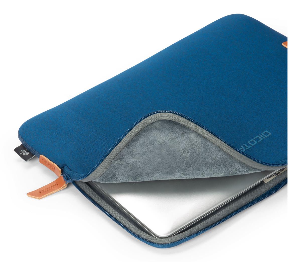 DICOTA Skin Urban- 13in MacBook Sleeve - Navy Blue / Recycled Polyester Neoprene Fabric
