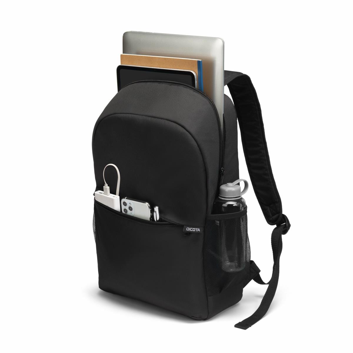 DICOTA Backpack One - 13-16in Notebook Backpack - Black / 300d Recycled Pet Polyester