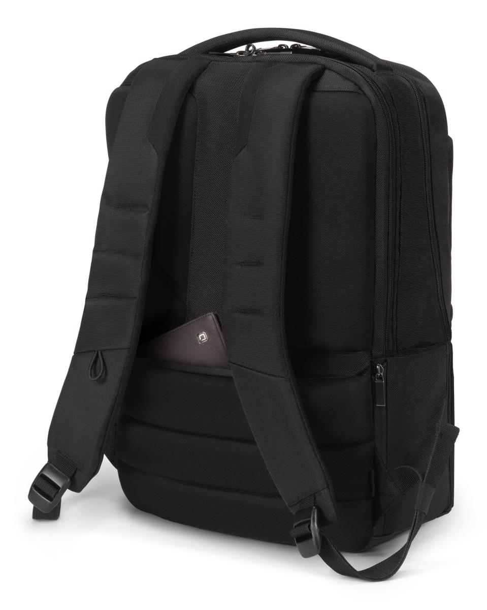 DICOTA Backpack Seven - 12-14in Notebook Backpack - Black / 1680d Recycled Pet Polyester