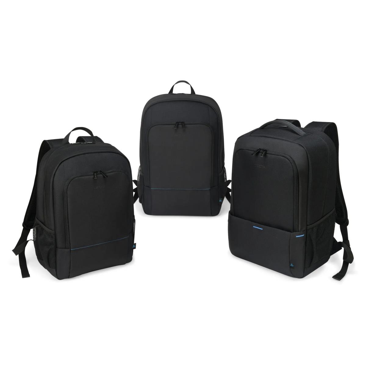 DICOTA Backpack Two - 13-14in Notebook Backpack - Black / 300d Recycled Pet Polyester