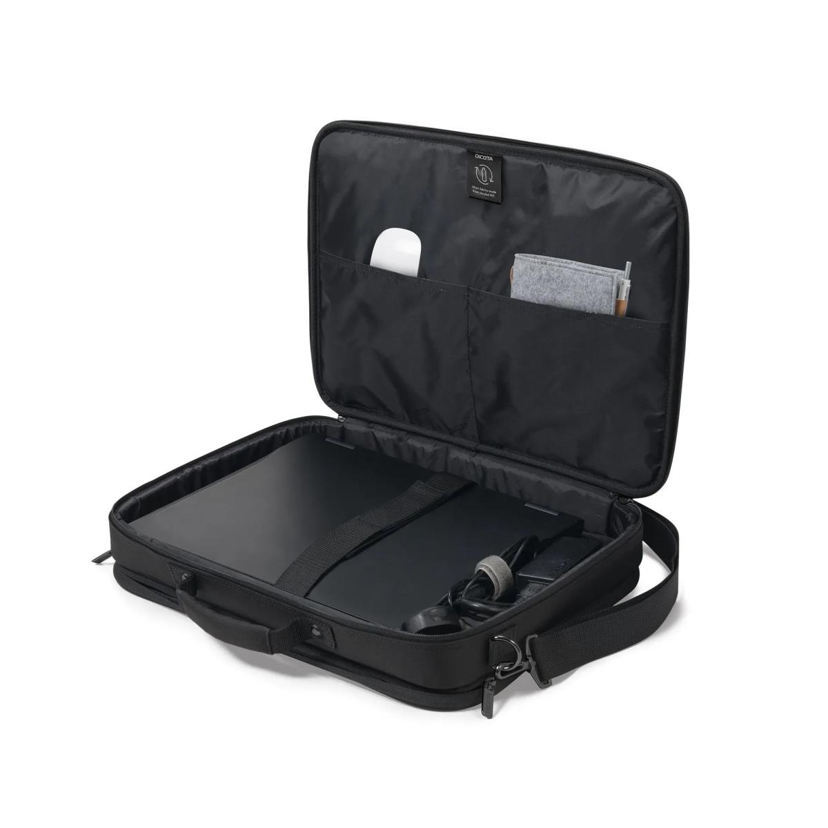 DICOTA Multi Plus Two - 14-16in Notebook Case - Black / 300d Recycled Pet Polyester